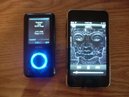 Sansa e250 and iPod touch